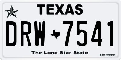 TX license plate DRW7541