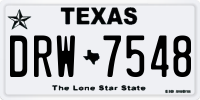 TX license plate DRW7548