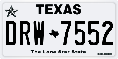 TX license plate DRW7552