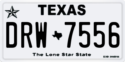 TX license plate DRW7556