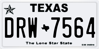 TX license plate DRW7564