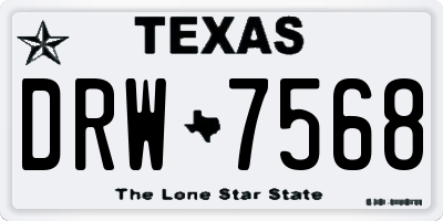 TX license plate DRW7568