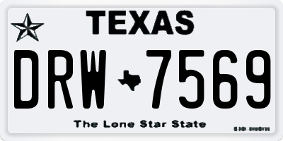TX license plate DRW7569