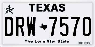 TX license plate DRW7570