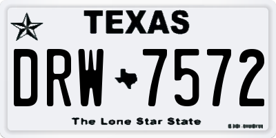 TX license plate DRW7572