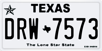 TX license plate DRW7573