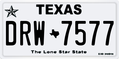 TX license plate DRW7577