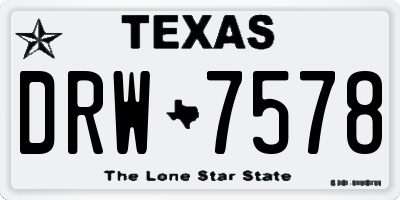 TX license plate DRW7578