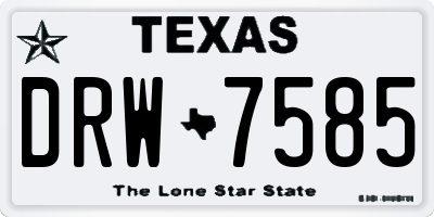 TX license plate DRW7585