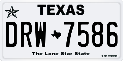 TX license plate DRW7586