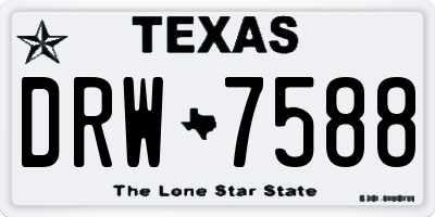 TX license plate DRW7588