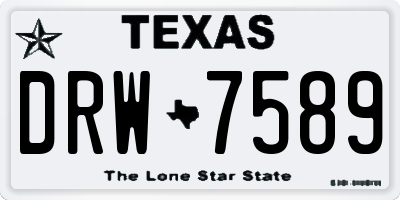 TX license plate DRW7589