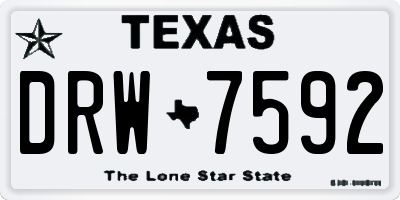 TX license plate DRW7592