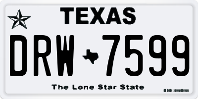 TX license plate DRW7599