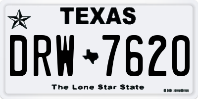 TX license plate DRW7620