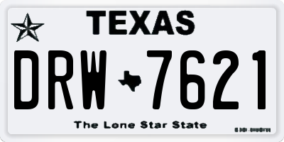 TX license plate DRW7621