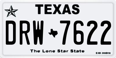 TX license plate DRW7622