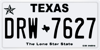 TX license plate DRW7627