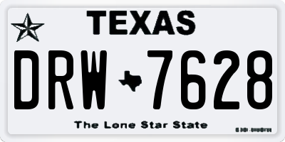 TX license plate DRW7628