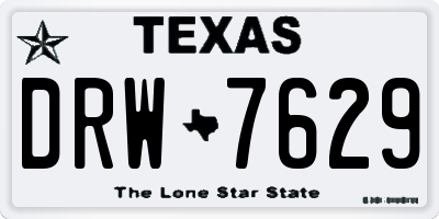 TX license plate DRW7629