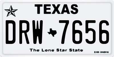 TX license plate DRW7656