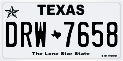 TX license plate DRW7658