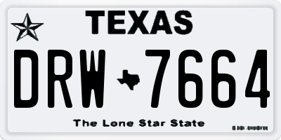 TX license plate DRW7664