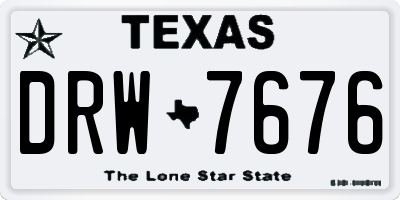 TX license plate DRW7676