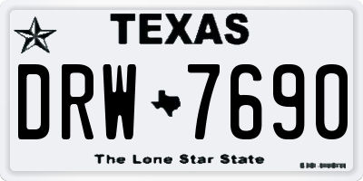 TX license plate DRW7690