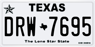 TX license plate DRW7695