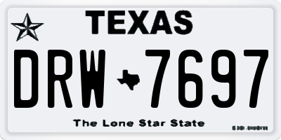TX license plate DRW7697