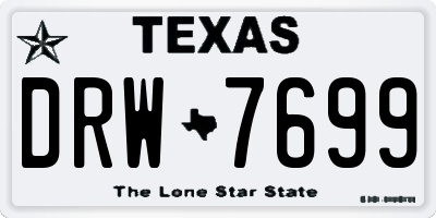 TX license plate DRW7699