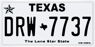 TX license plate DRW7737