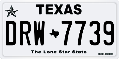 TX license plate DRW7739