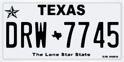 TX license plate DRW7745