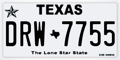 TX license plate DRW7755