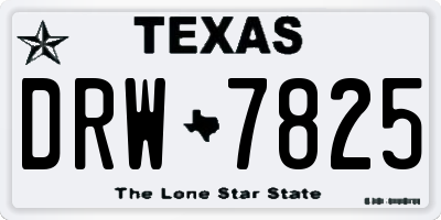 TX license plate DRW7825