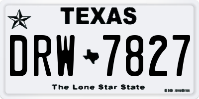 TX license plate DRW7827
