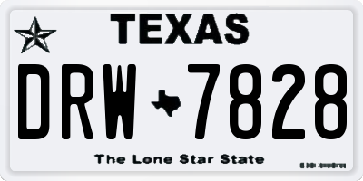 TX license plate DRW7828