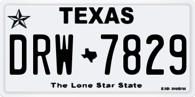 TX license plate DRW7829