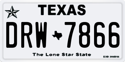 TX license plate DRW7866