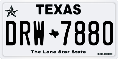 TX license plate DRW7880