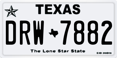 TX license plate DRW7882