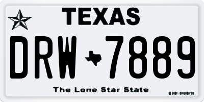 TX license plate DRW7889