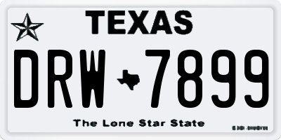 TX license plate DRW7899