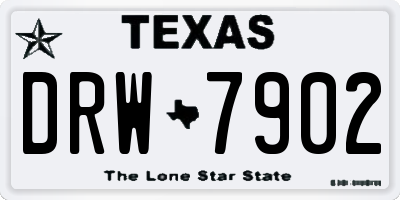 TX license plate DRW7902