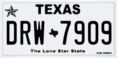 TX license plate DRW7909