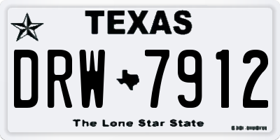 TX license plate DRW7912