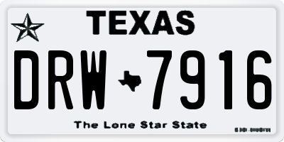 TX license plate DRW7916