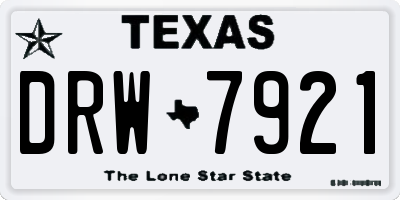 TX license plate DRW7921